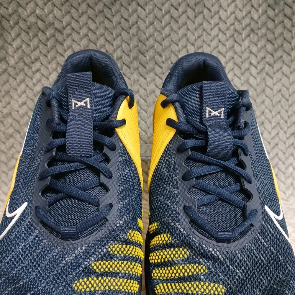Nike Metcon 9 TB Michigan Men's Workout Training Shoes Navy Blue Yellow Sz 9.5